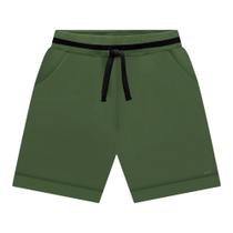 Bermuda Menino Milon em Moletom sem Felpa Verde Musgo