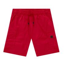 Bermuda Menino Milon em Sarja Leve Vermelho