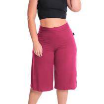 Bermuda Midi Pantacourt Cós Alto Plus Size