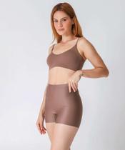 Bermuda Modeladora Sem Costura DelRio Marrom-62001 Bermuda Modeladora Sem Costura DelRio Marrom-62001