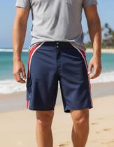 Bermuda modelo Surf com Recortes e Bolso 44 ao 46 COR:AZUL MARINHOTAMANHO:46 Bermuda modelo Surf com Recortes e Bolso 44 ao 46 COR:AZUL MARINHOTAMANHO:46