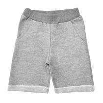 Bermuda Moletinho Juvenil 10 a 16 Anos Infantil Menino Praia Férias Escolares Esportes Uniforme Escolar Básica Moletom Com Bolso Algodão Baby Deluxe