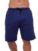 Bermuda Moletinho Masculina Com Bolso - Azul