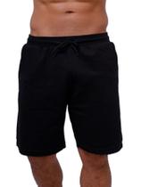 Bermuda Moletinho Masculina Com Bolso - Preto