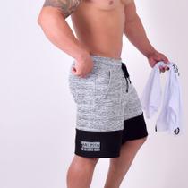 Bermuda Moletinho Masculina Rajada BYG Luly Cinza