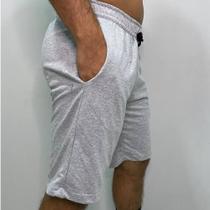 Bermuda Moletinho Masculina Short Moletom Com Bolso Treino Casual Básico Esporte verão Confortável