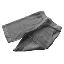 Bermuda Moletinho Short Bebe Infantil Básica Escolar 1 a 3 Anos Algodão Grafite Menino Moletom Dia a Dia Com Bolso Baby Deluxe