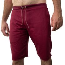 Bermuda moletom adulto slim com 3 bolsos punho com elástico e cordão