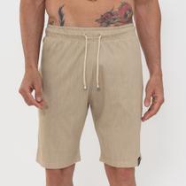 Bermuda Moletom C/ Bolso Chapado Areia Bermuda Moletom C/ Bolso Chapado Areia