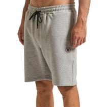 Bermuda Moletom Hurley Circle Icon Cinza Mescla Bermuda Moletom Hurley Circle Icon Cinza Mescla