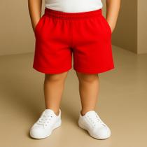Bermuda Moletom Infantil Menino Short Básico Cores Lisas - Roma Variedades