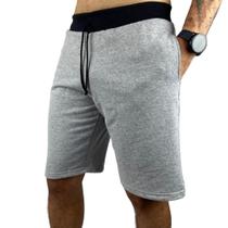 Bermuda Moletom Lisa Slim Fit Calção Shorts Moletom