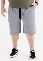 Bermuda Moletom Listrado Plus Size
