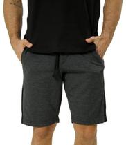 Bermuda Moletom Masculina Ixória Chumbo Preta