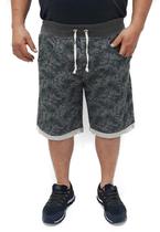 Bermuda Moletom Plus Size Extra Grande Butu Biru Estampada