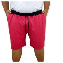 Bermuda Moletom Plus Size Masculina Shorts Moletinho Grande Com Bolsos