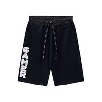 Bermuda Moletom Preta Gamer Bermuda Moletom Preta Gamer