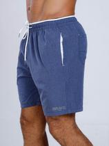 Bermuda Ocean Bravo Azul Jeans com Branco