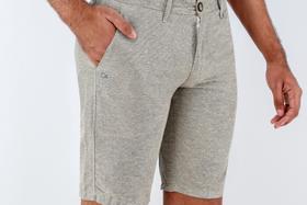 Bermuda Ogochi Casual Sarja Bege Escuro: