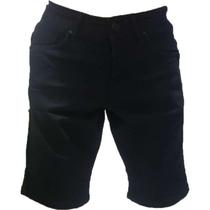 Bermuda Okdok Jeans Masculina - Preto