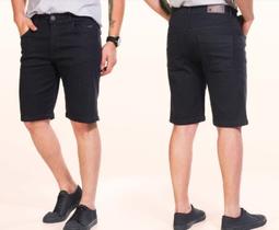 Bermuda One Jeans Basic Casual Confort Masculino Adulto Preto - Ref 023020