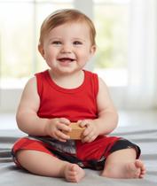 Bermuda para bebê meninos Em Tactel várias estampas p ao G