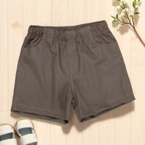 Bermuda Para Meninos Ecolinho Marrom Ideal Até 24 Meses