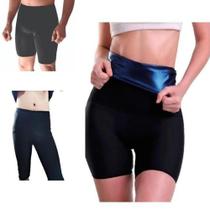 Bermuda para sauna portatil compressao termica roupa mulher homem treinamento treino corrida bike abdominal feminino mas