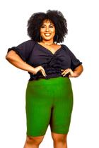 Bermuda Plus Size Ciclista em Jacquard Jacar G1 G2 G3 PINA