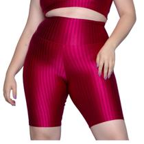 Bermuda Plus Size de Academia Vekyo New Zig 3D Cós Alto Musculação Moda Fitness Feminina