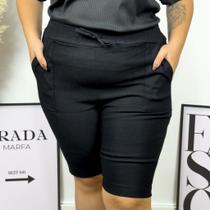 Bermuda Plus Size Feminina Bengaline Plus Size Shorts Bermuda Ciclista G1 ao G4 Grande
