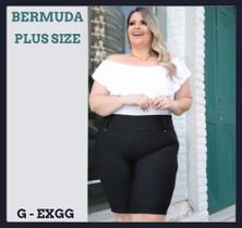 Bermuda Plus Size Feminina Cotton Jeans Cós Alto Emagrece - Wild