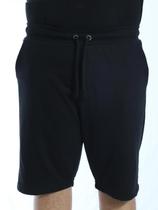 Bermuda Plus Size Masculina de Moletom Academia Preto