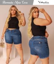 Bermuda plus size meia coxa Com elastano