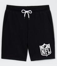 Bermuda Plus Size Moletinho Masculina NFL Super Bowl Football.