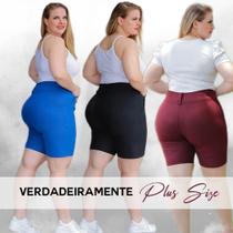 Bermuda Plus Size Verão Modeladora Cotton Jeans Modelagem Perfeita