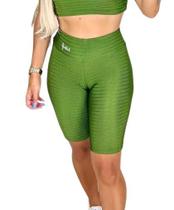 Bermuda poliamida texturizada verde