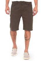 Bermuda Polo Wear Masculina Sarja Básica Verde Escuro