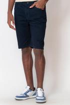 Bermuda Polo Wear Masculina Sarja Jeans Básica Azul Escuro