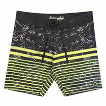 Bermuda Praia Elastano Brasil WSS Green Belt - Web Surf Shop - WSS Brasil