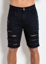 Bermuda. Preta masculino