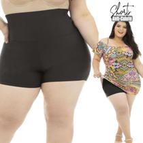Bermuda Preta Modeladora Suplex Para Usar com Saia e Vestido Para Gordinhas