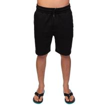 Bermuda Quiksilver Moletom Checker Sig Masculina Preto