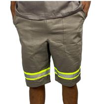 Bermuda REFORÇADA de Brim Faixa Refletivo Uniforme Profissional de Trabalho Sinalização Para Industria Pedreiro Eletricista Bermuda REFORÇADA de Brim Faixa Refletivo Uniforme Profissional de Trabalho Sinalização Para Industria Pedreiro Eletricista