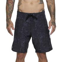 Bermuda RVCA Benj Skull 18" SM25 Masculina Preto