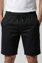Bermuda Sarja Cós Elástico Confortável Polo Wear Preto