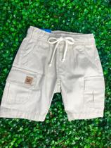 Bermuda Sarja Infantil Masculino Bolso Cargo C/Cordão Area TAM 1