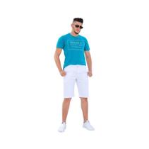 Bermuda Sarja Masculina Adulto Branca