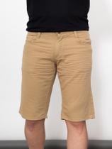 Bermuda Sarja Masculina Bege De Algodão Premium Social e Casual
