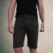 Bermuda Sarja Masculino Social Slim Com Elastano Premium -